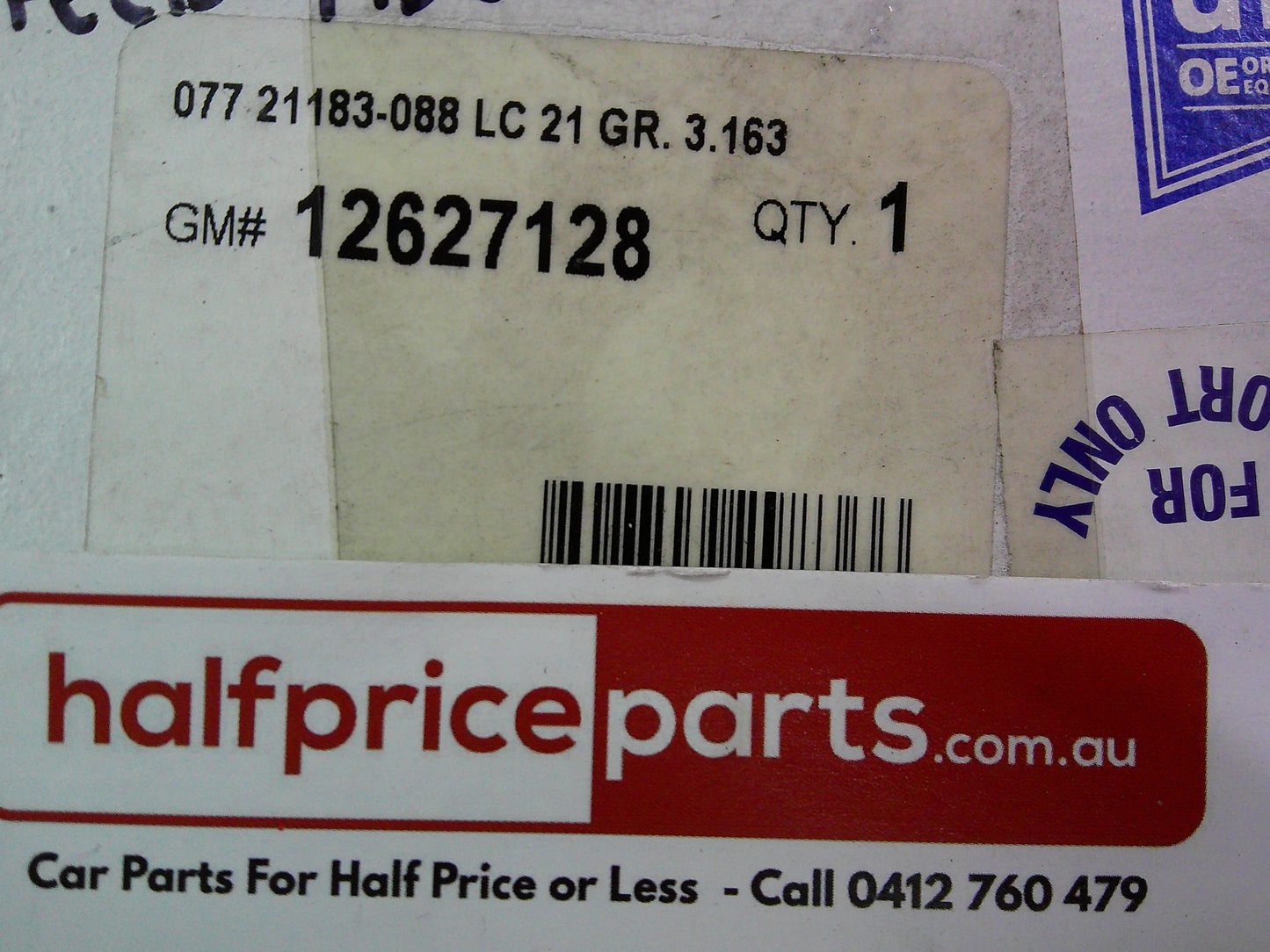 Holden ZB Commodore Genuine High Pressure Fuel Feed Pipe New Part .