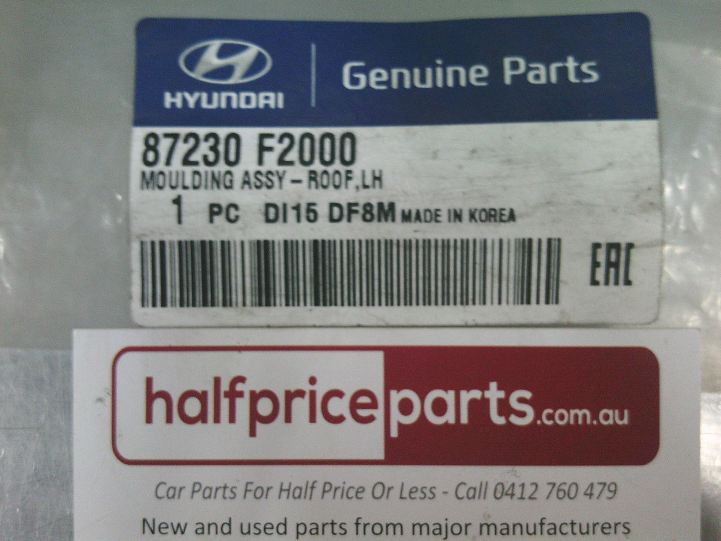 Hyundai Elantra Genuine Left Hand Roof Moulding - New Part