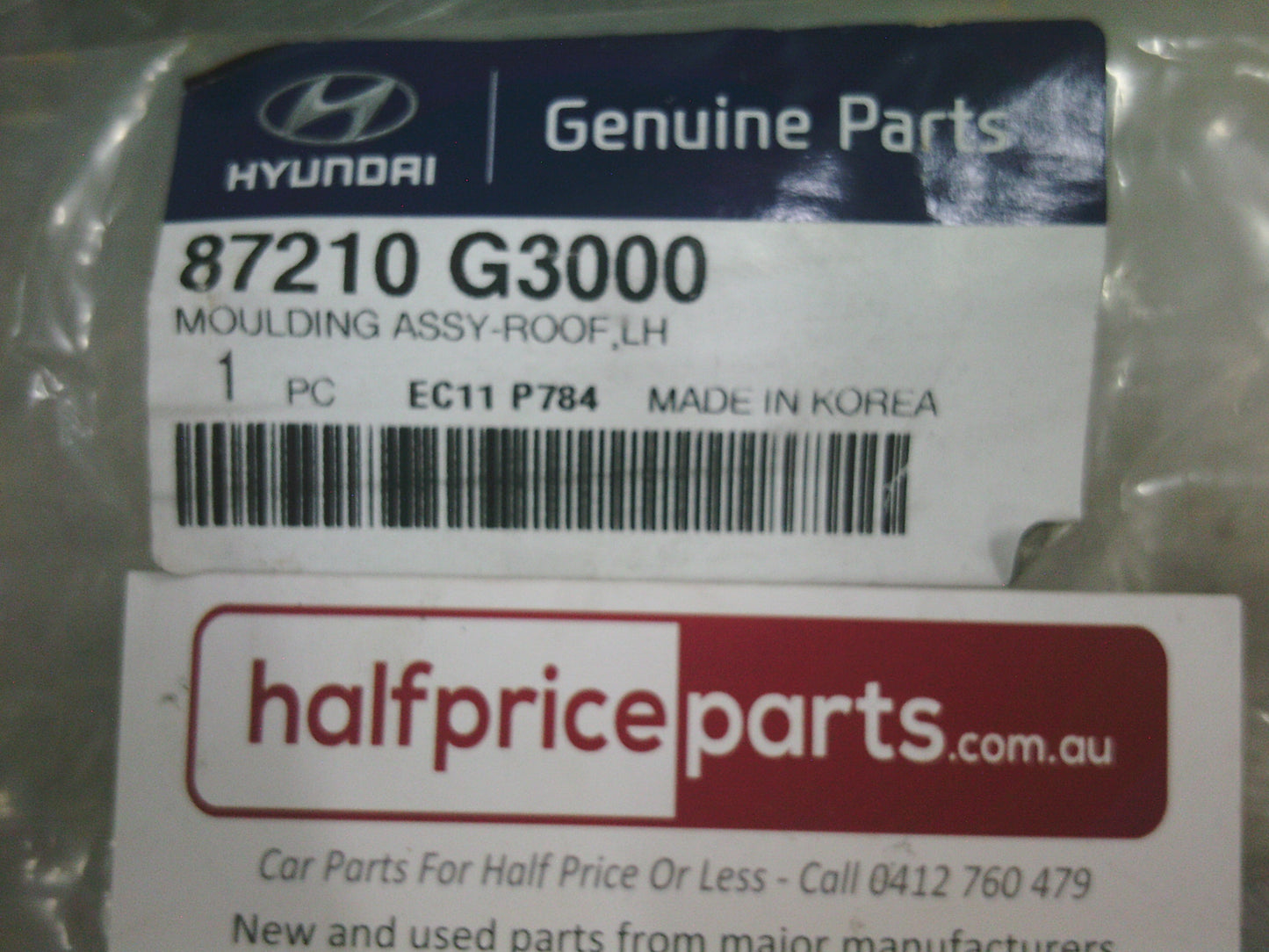 Hyundai Elantra Sedan Genuine Left Hand Roof Moulding Assembly - New Part