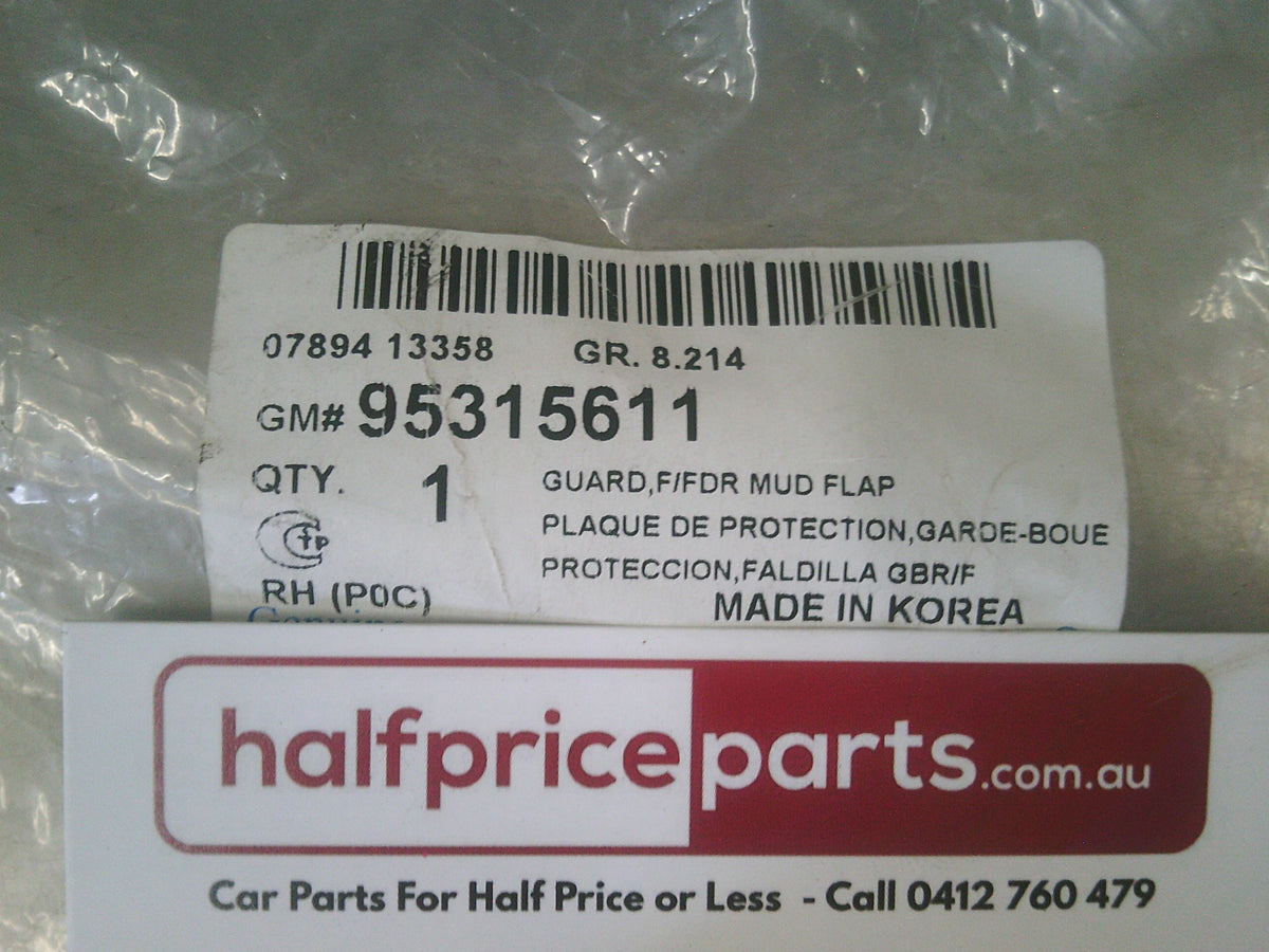 Holden CG Captiva Genuine Front Right Hand Mud Flap New Part