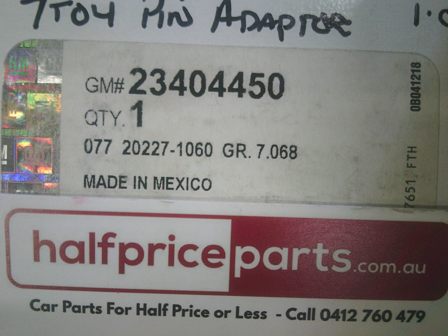 Holden RG Colorado/Silverado 1500/2500/3500 Genuine 7 Pin To 4 Pin Trailer Wiring Adapter New Part