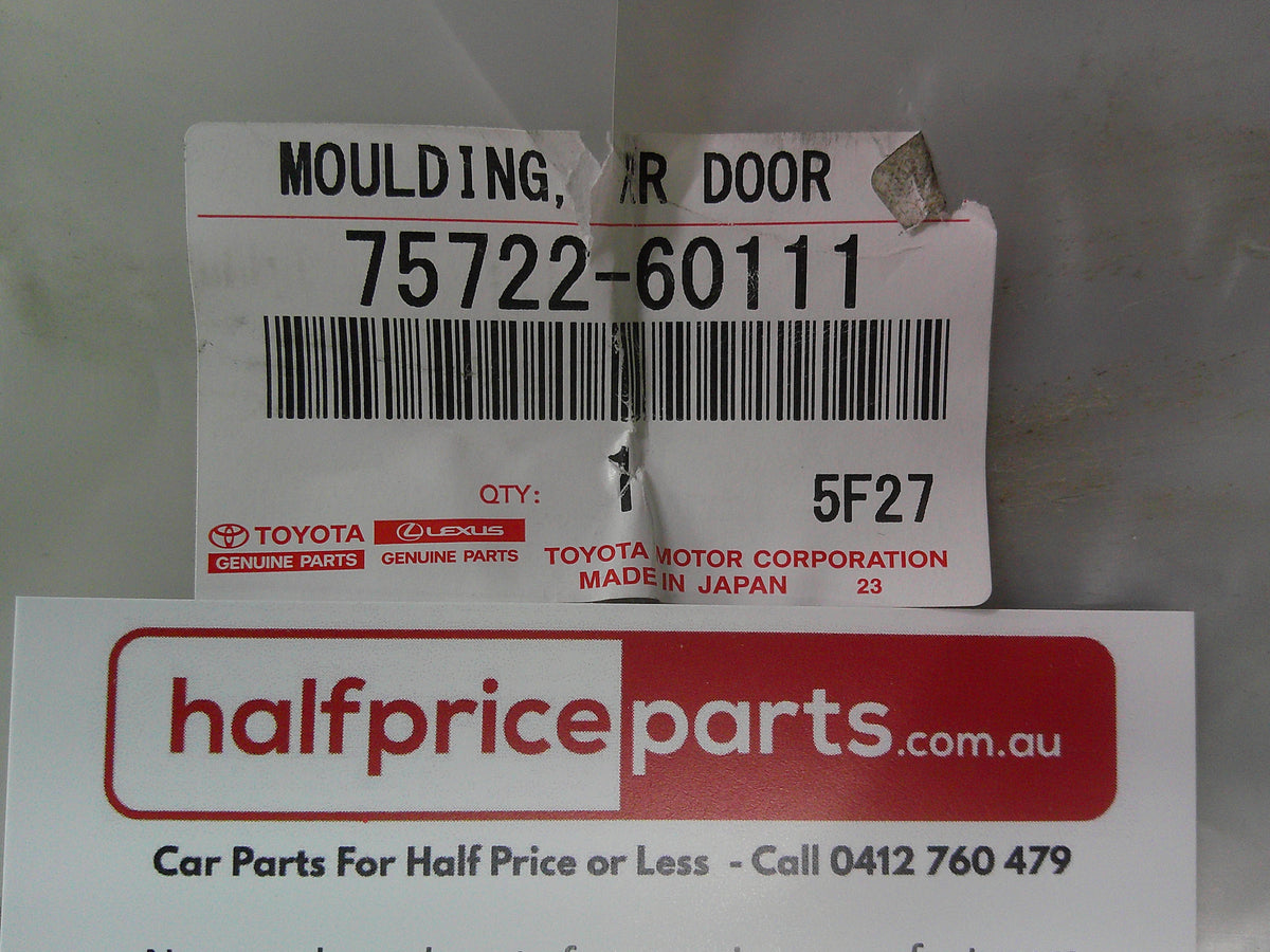 Toyota Land Cruiser 150 VX Prado Genuine Left Hand Rear Door Chrome Belt Moulding New Part