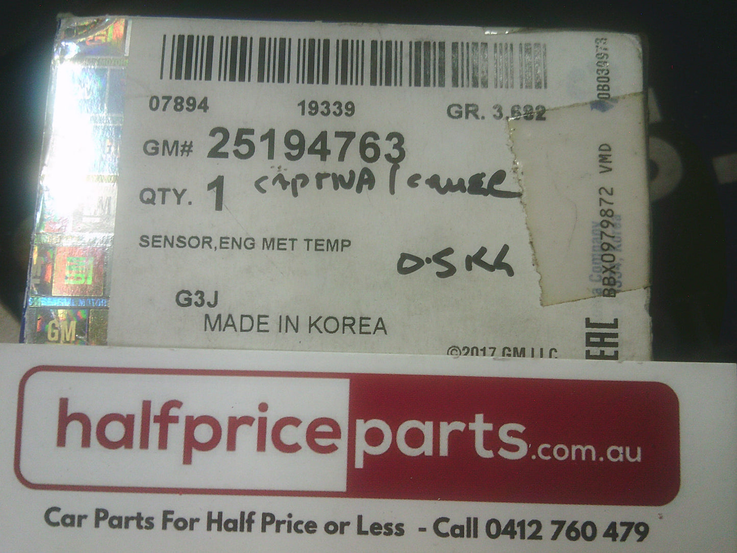 Holden CG Captiva/JH Cruze CDI Genuine Coolant Temperature Sender Unit New Part.