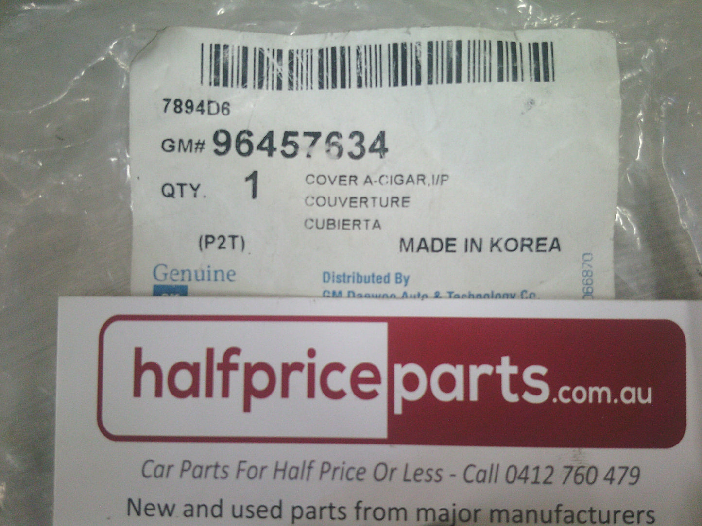 Holden TK Barina Genuine Dash Trim Instrument Panel Bezel - New Part
