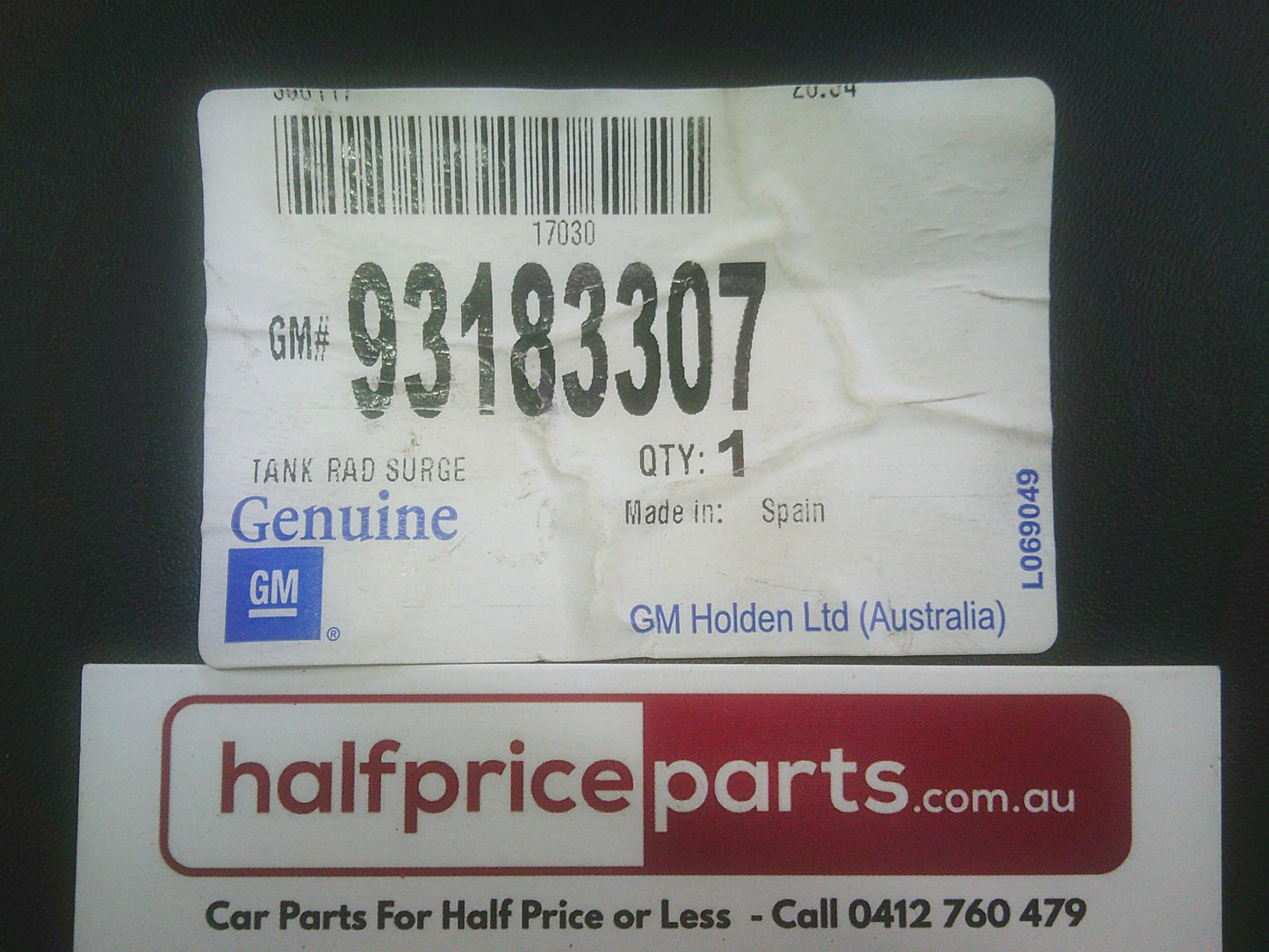 Holden Zafira A Genuine Radiator Header Tank New Part