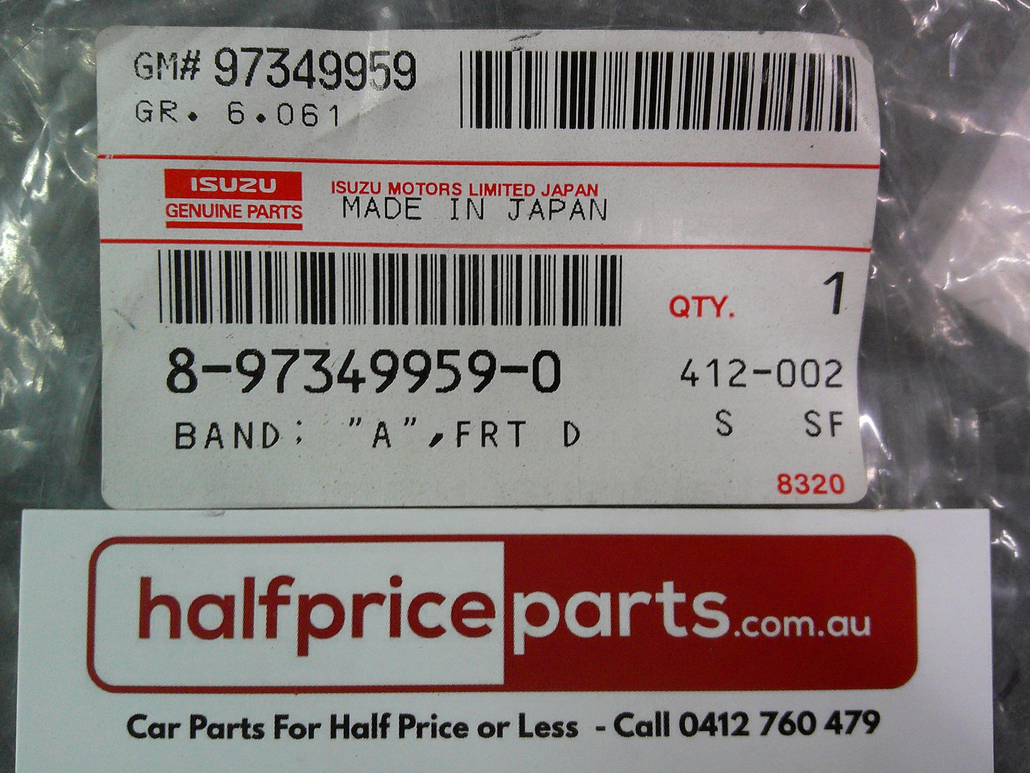 Holden RA Rodeo Genuine Front Drive Shaft Band 'A' New Part