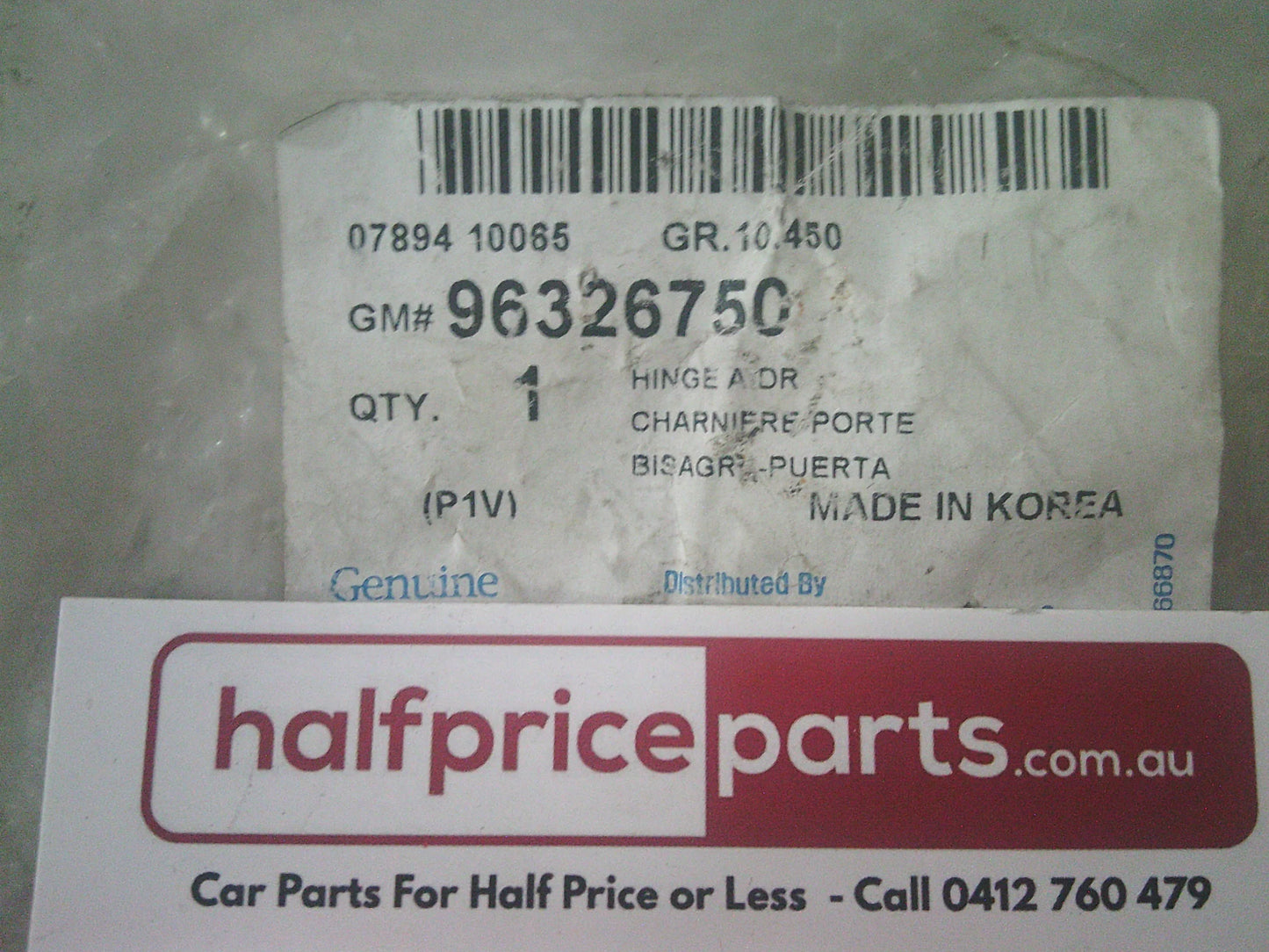 Holden EP Epica Genuine Left Hand Front Door Upper Door Hinge New Part