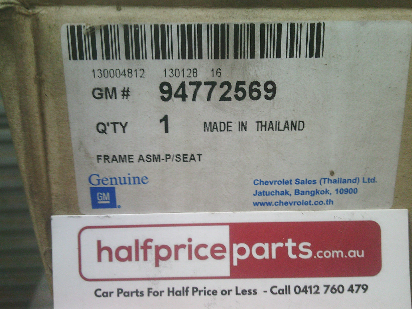 Holden RG Colorado Genuine Passenger Seat Base Frame New Part