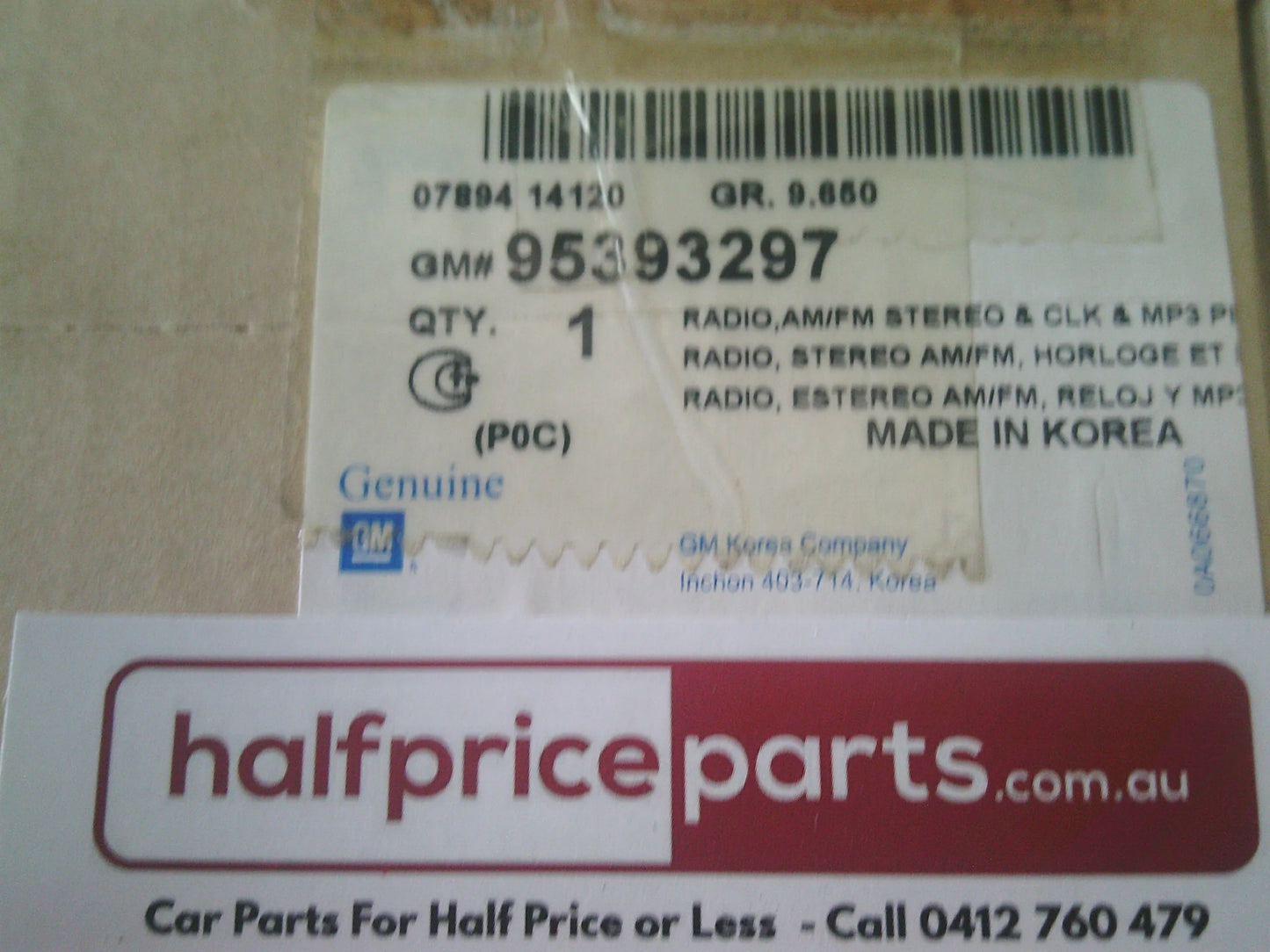 Holden CG7 Captiva Genuine MP3 Player CD AM-FM Radio Head Unit Assembly New Part