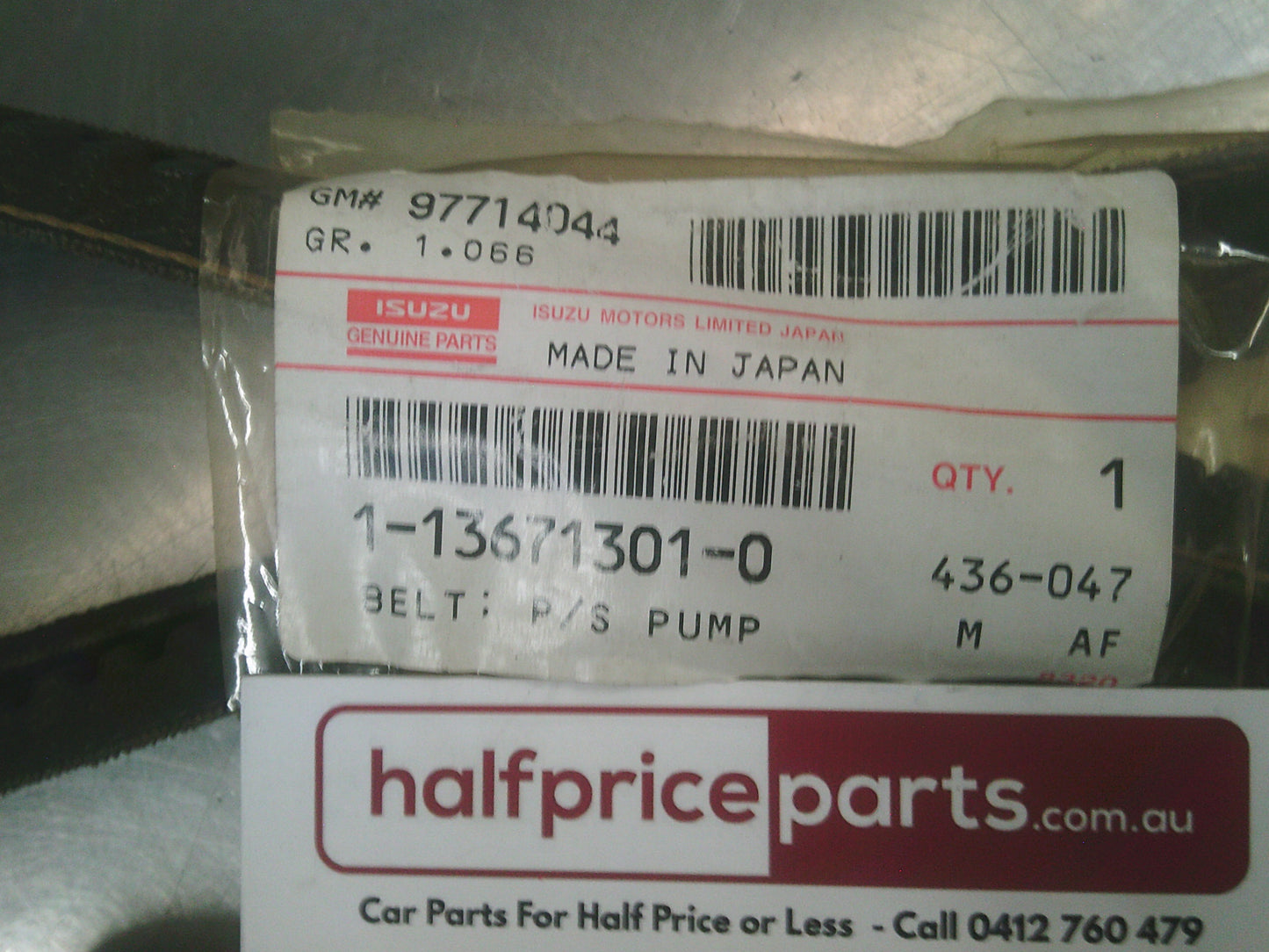 Power Steering Belt Suits Holden Jackaroo/Monterey/Rodeo/ Isuzu D-Max/MU-X New Part