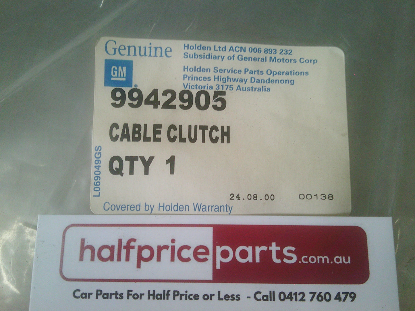 Holden HZ/HX/HJ Genuine Clutch Cable New Part