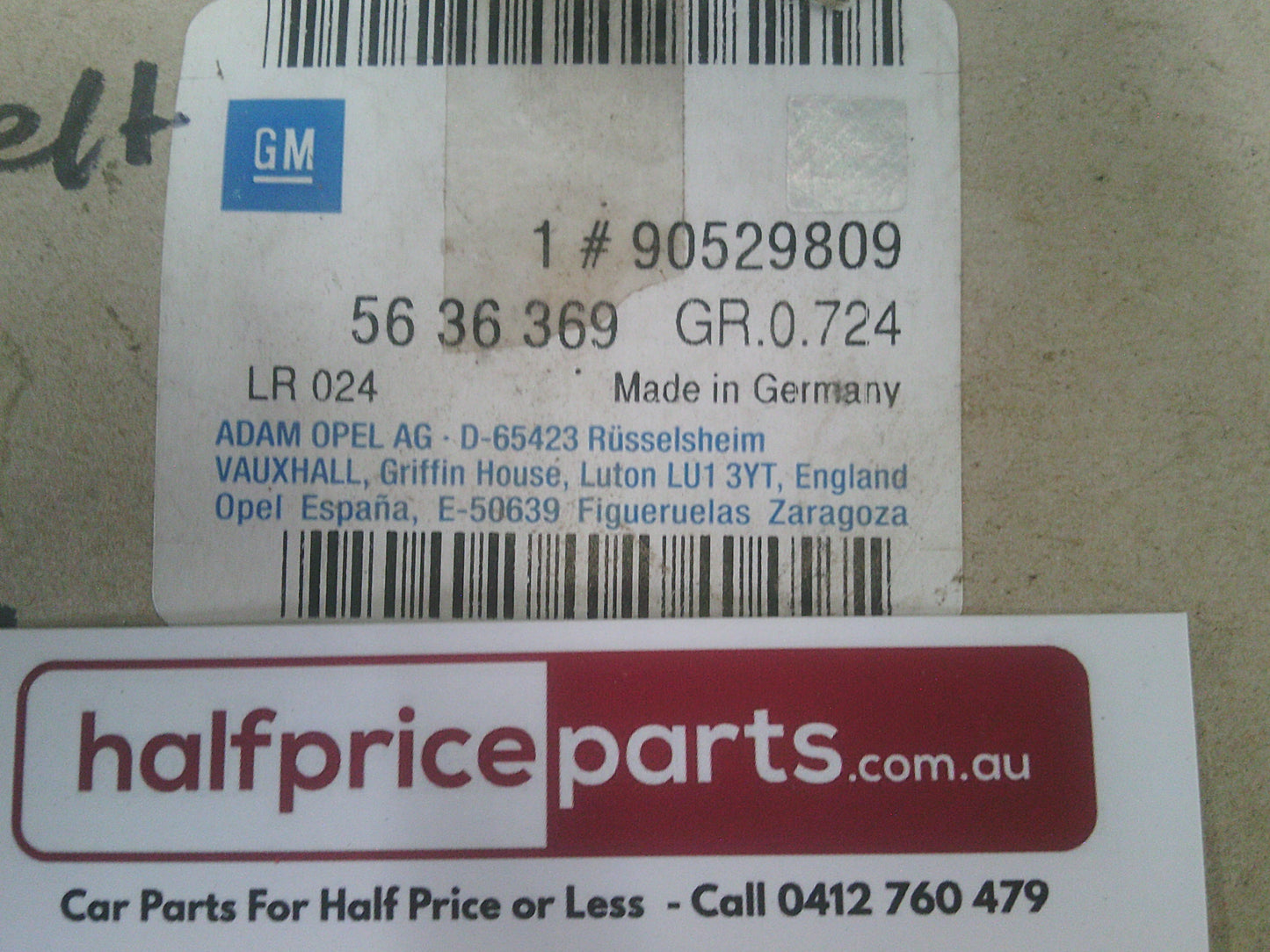 Holden Astra G/H Genuine Timing Belt New Part