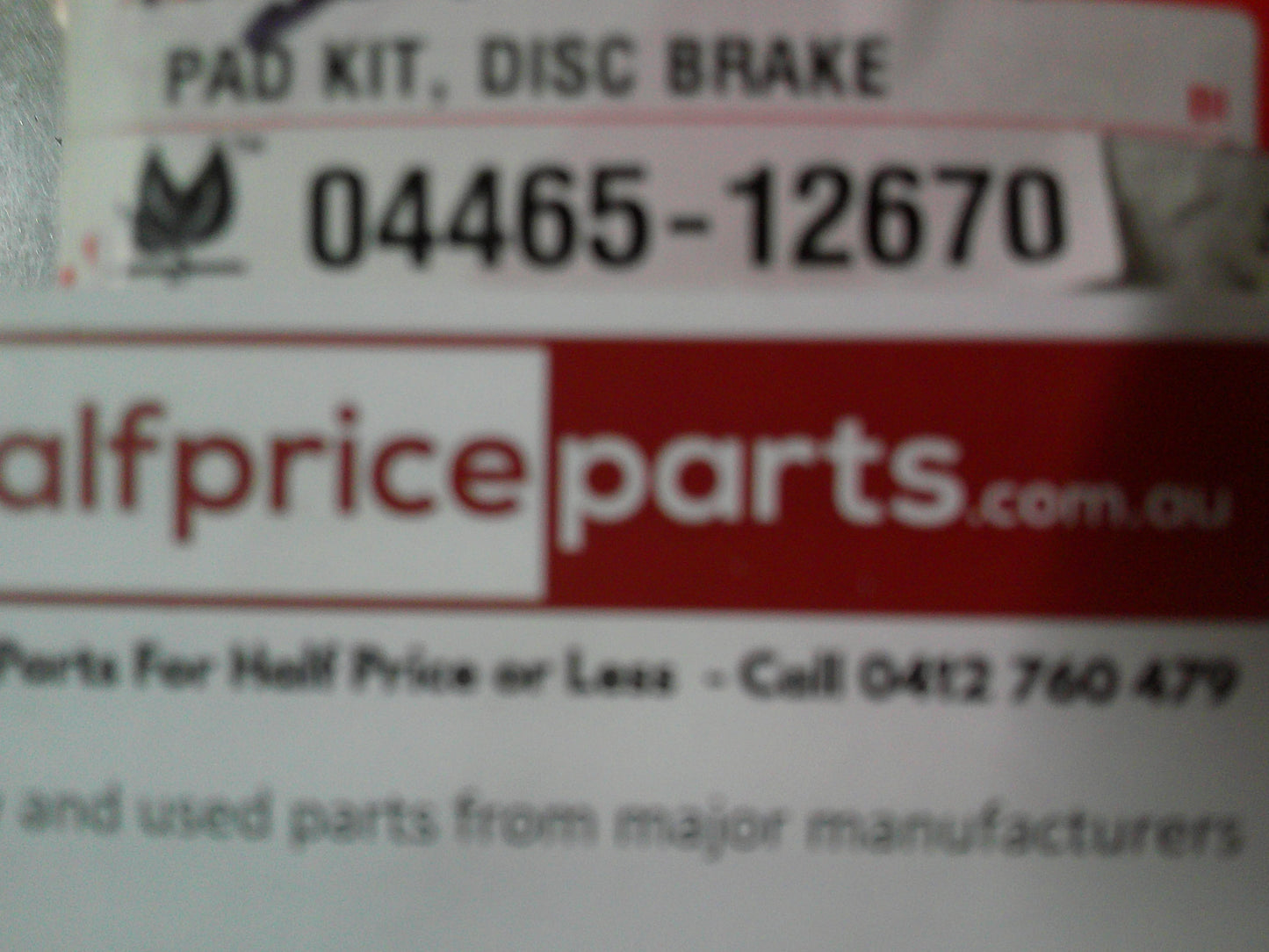 Toyota Corolla/Prius Genuine Front Disc Brake Pad Set New Part