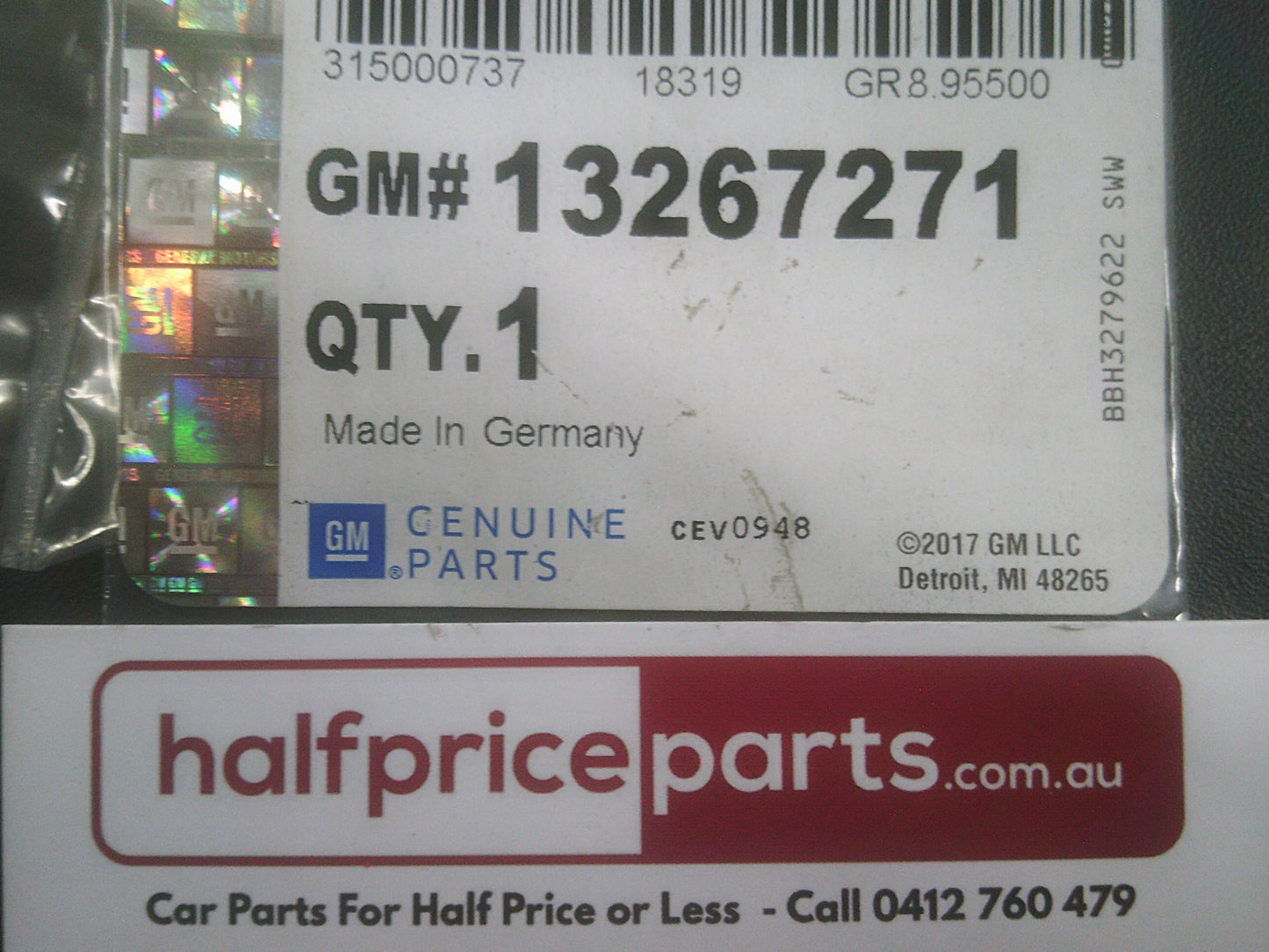 Holden Genuine Spare Tyre Speed Label New Part