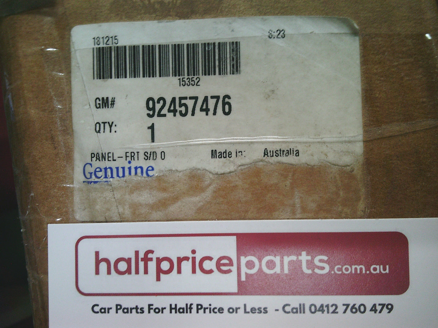 Holden VE Commodore Sedan/Wagon/Ute Genuine Left Hand Front Outer Door Skin (Unpainted)New Part
