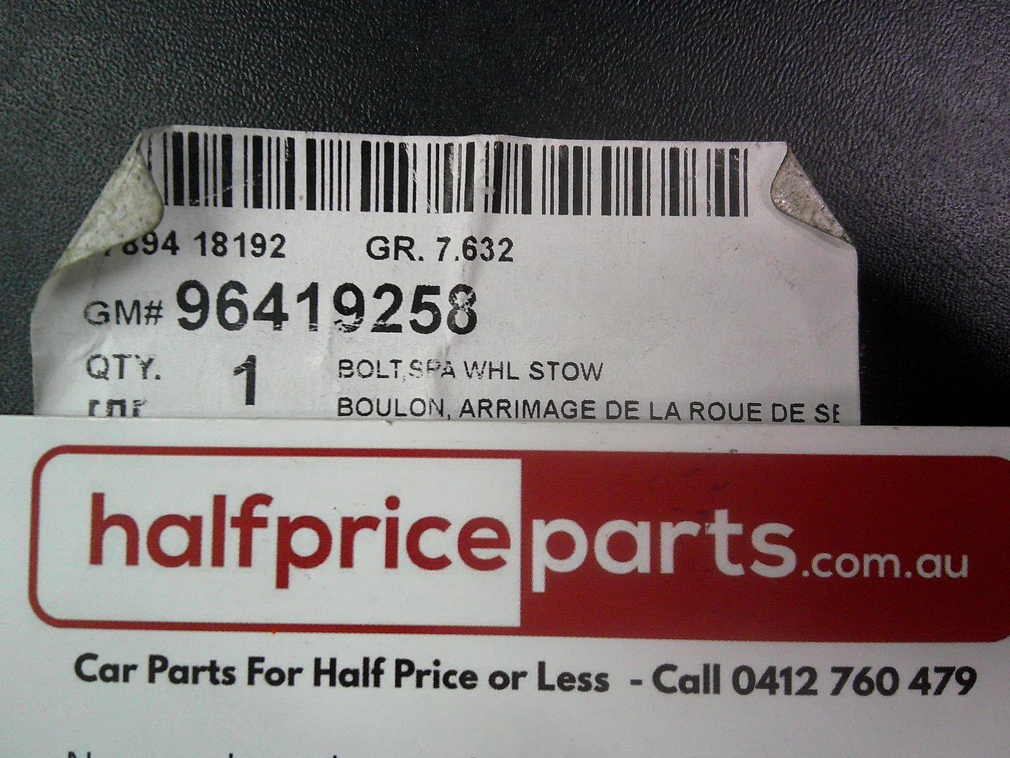 Holden TM Barina Genuine Spare Tyre Bolt Holder New Part