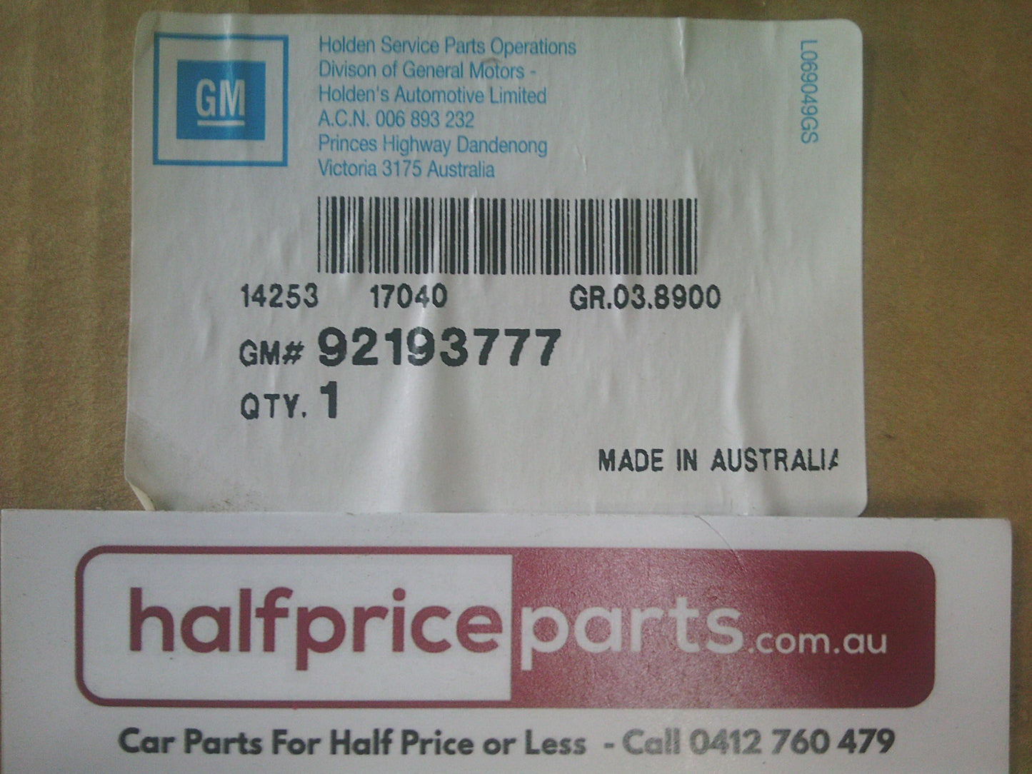 Holden VE Commodore Genuine Fuel Filter Assembly - New Part