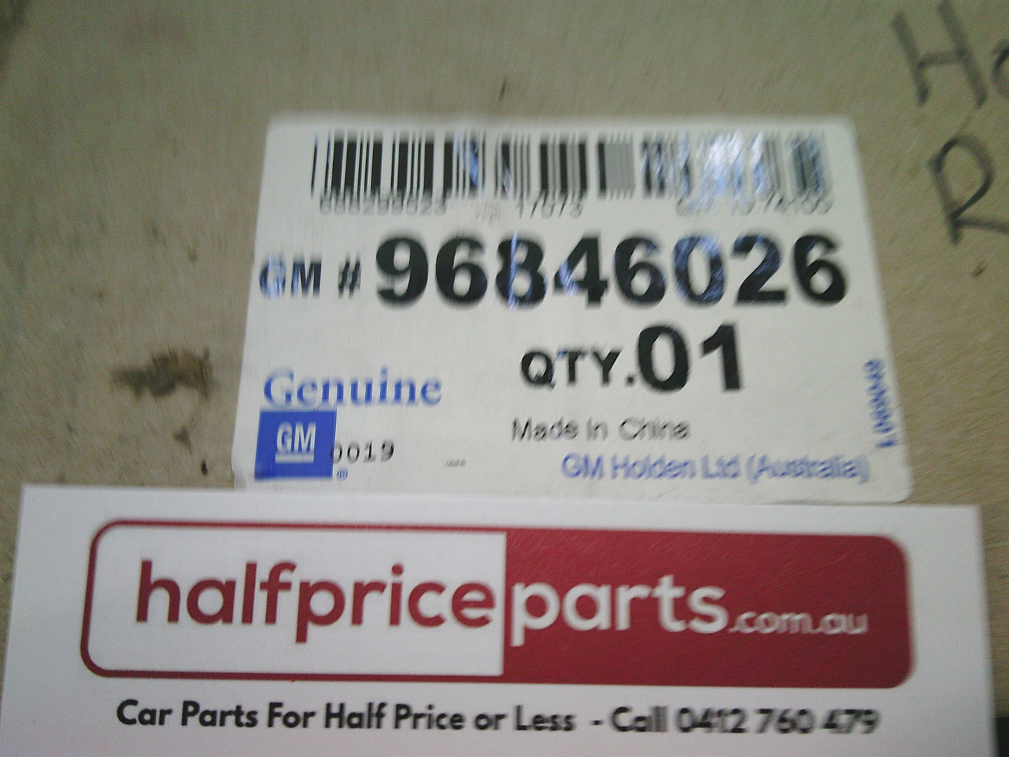 Holden Cruze Genuine Right Hand Rear Door Window Glass New Part