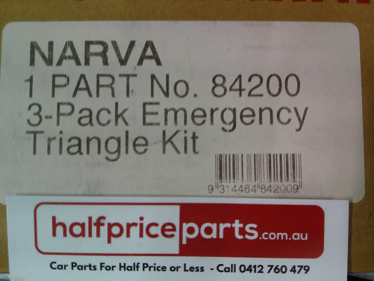 Narva Safety Truck And Trailer Brake Down Triangles Set 3 And Box New Part