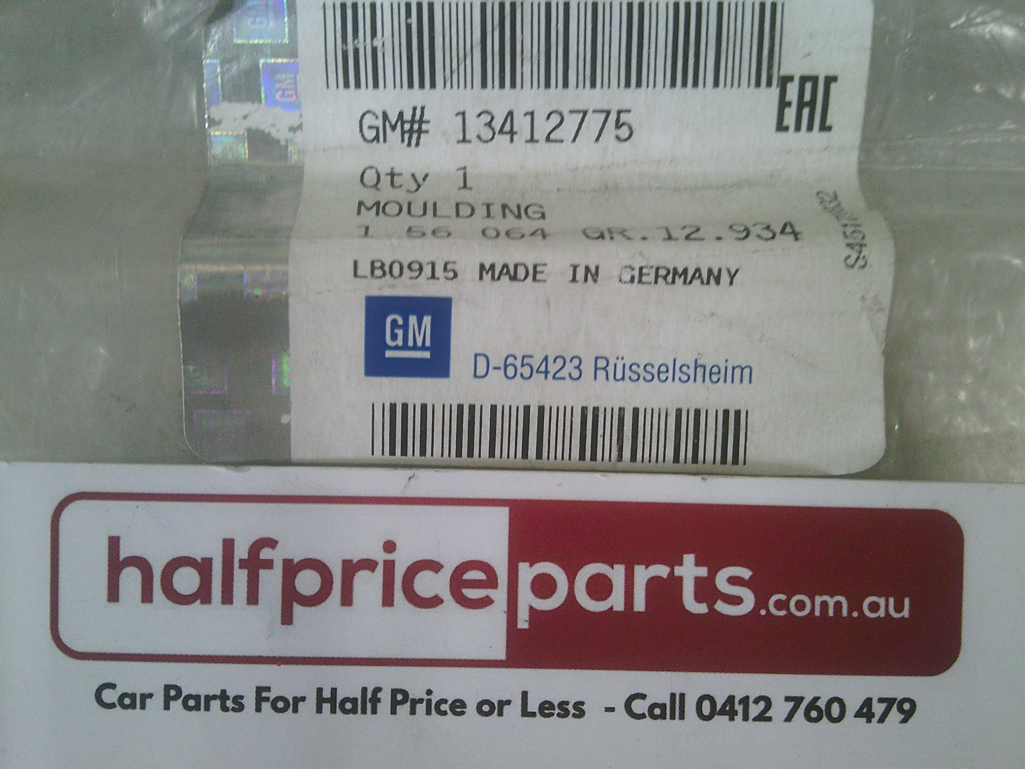 Holden Astra J Genuine Right Hand Chrome Weatherstrip New Part