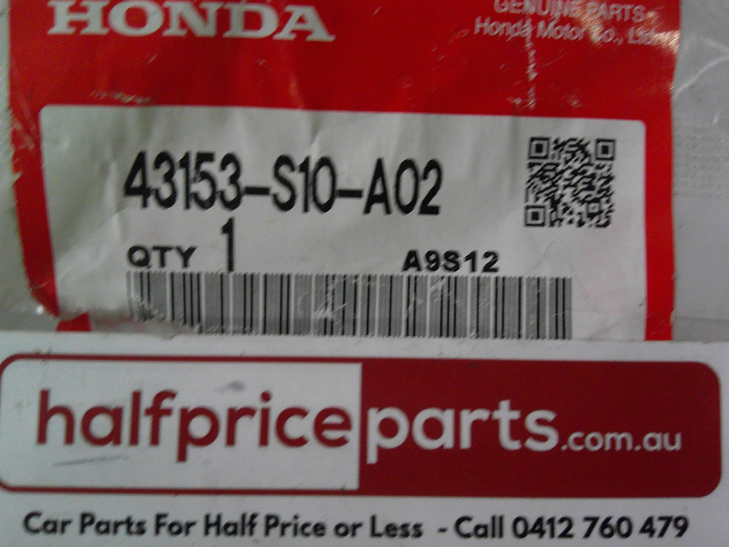 Honda Civic/HR-V/Accord Genuine Rear Drum Brake Shoe (1 Only) New Part