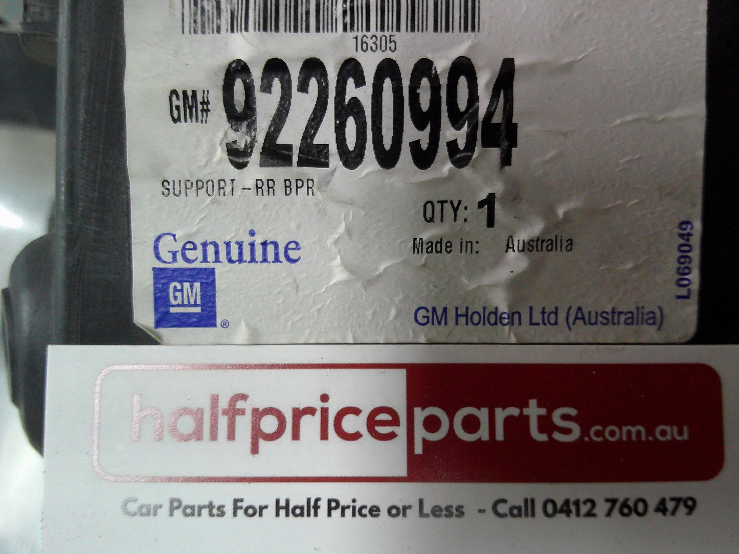 Holden VE Commodore Sedan Genuine Right Hand Rear Bumper Bracket New Part