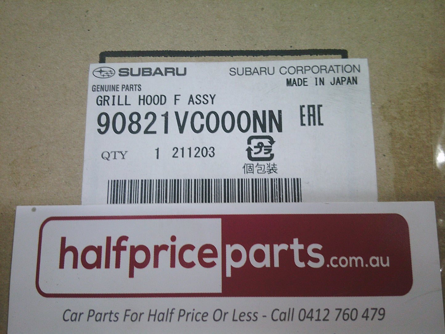 Subaru WRX Genuine Bonnet Scoop (Unpainted) New Part