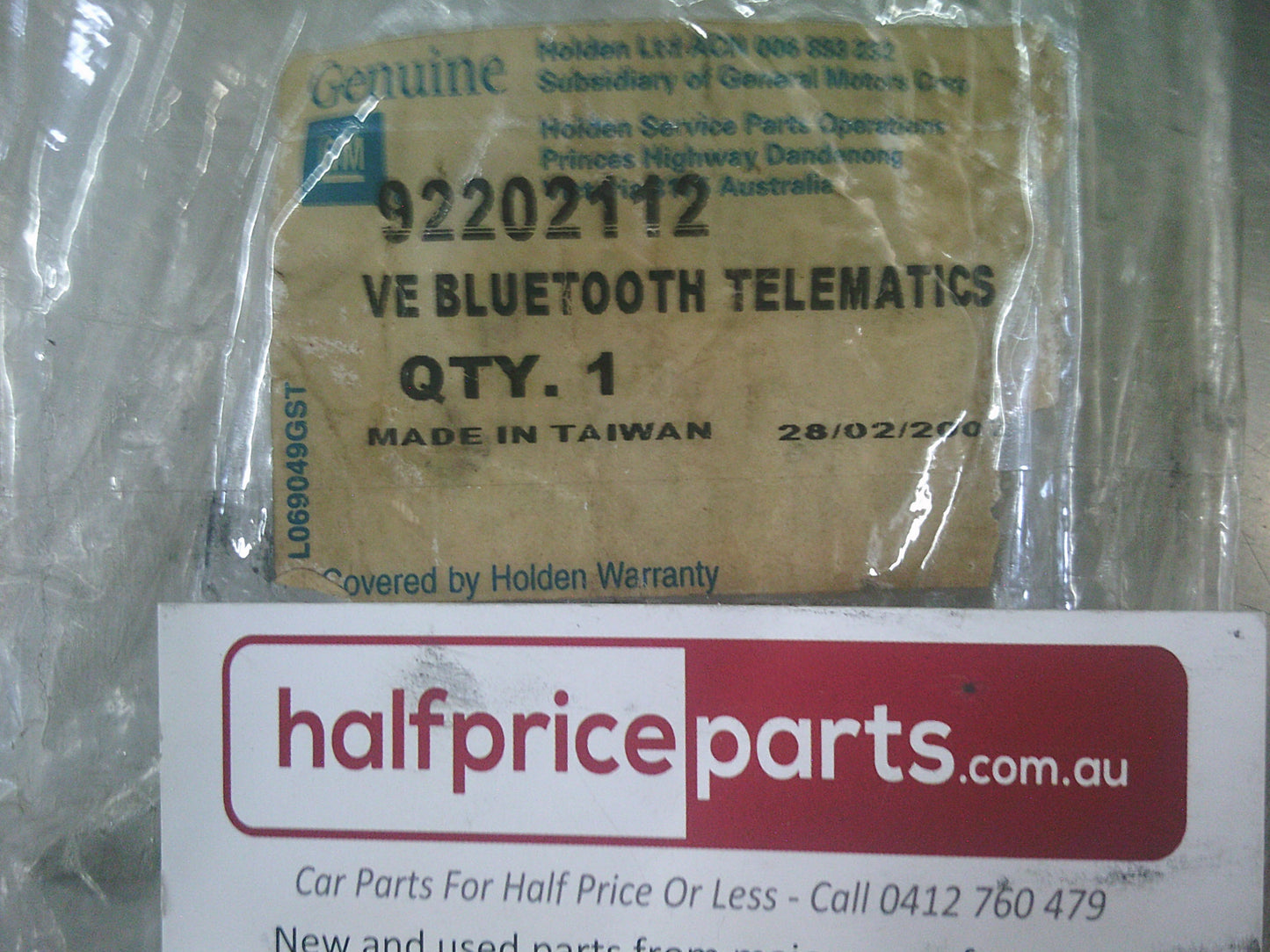 Holden VE Commodore Genuine Bluetooth Telematics Patch Harness - New Part