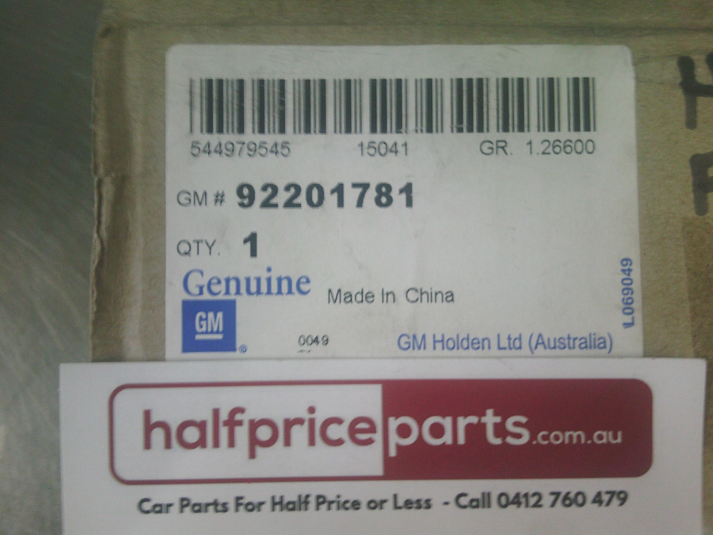 Holden VE Commodore Genuine Front Right Hand Chrome Upper Grille Panel - New Part