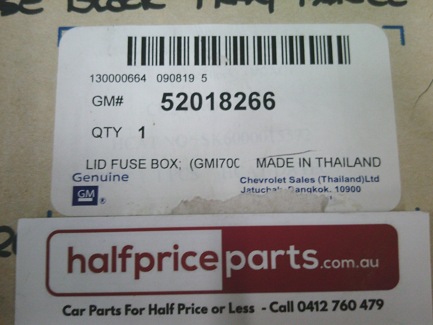 Holden RG Colorado Genuine Fuse Block Tray Panel - New Part