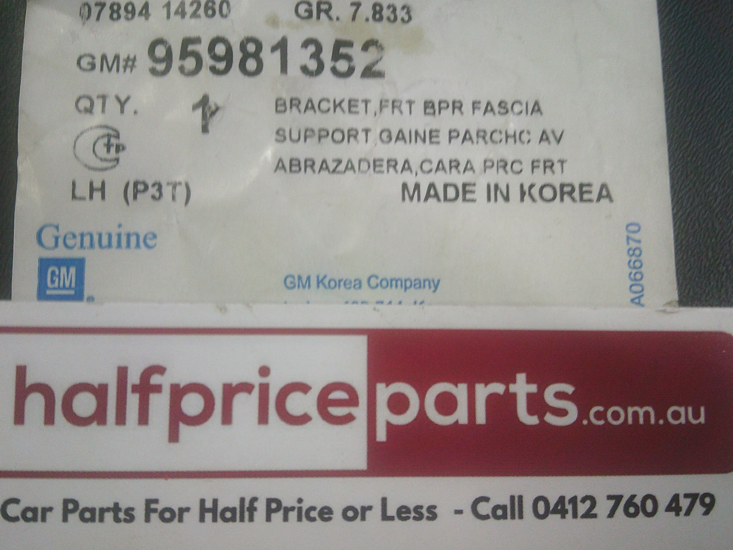 Holden TM Barina Genuine Front Left Hand Fascia Bracket New Part