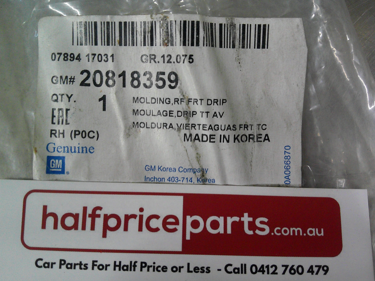 Holden CG Captiva Genuine Right Hand Front Roof Moulding New Part