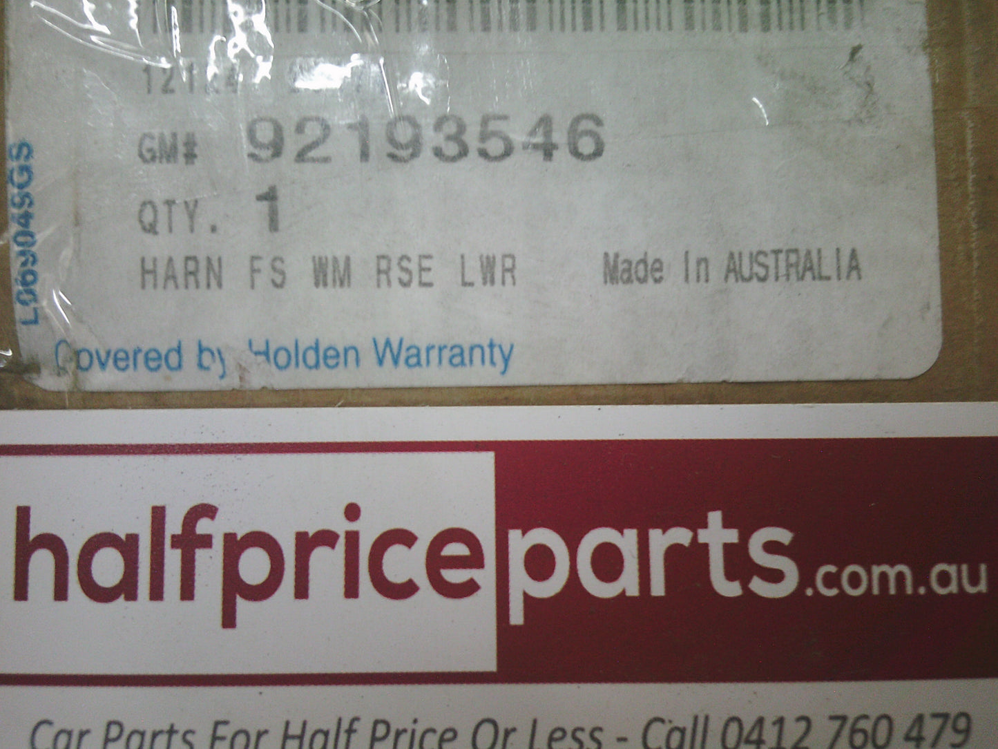 Holden Caprice Genuine Vehicle Wiring Connector For DVD Cable - New Part