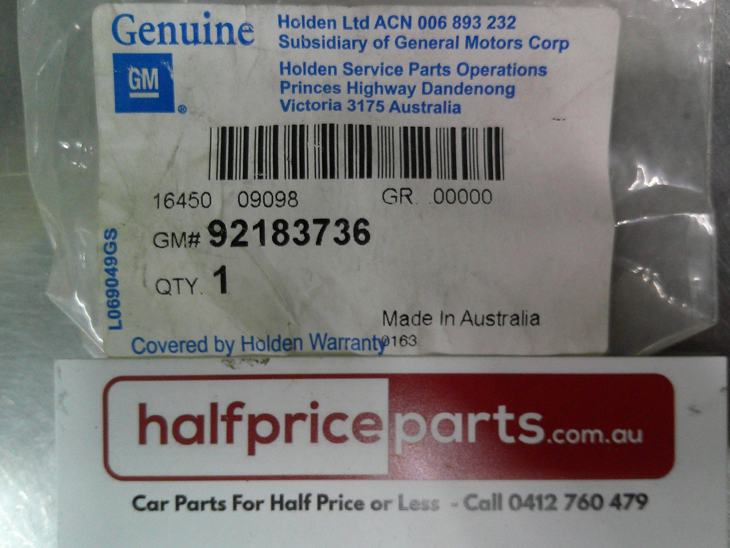 Holden VE Commodore Genuine Front Floor Mat Push Retainer New Part