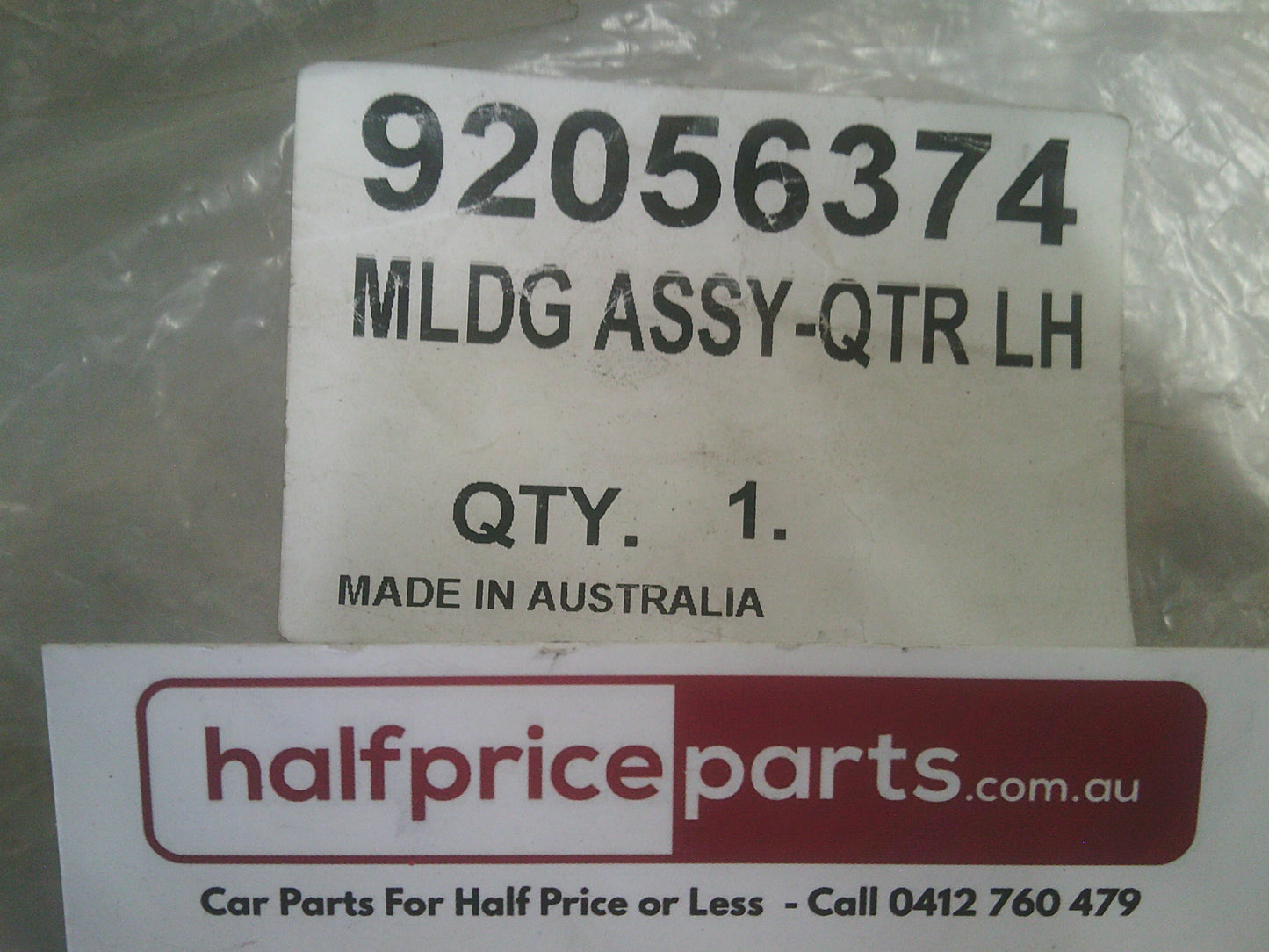 Holden VT Commodore Genuine Moulding Assy Quarter Left Hand Side New Part