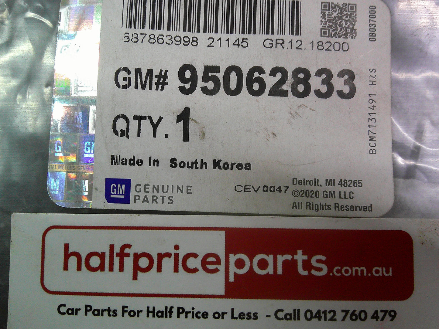 Holden JH Cruze Genuine Boot Lid Badge/Emblem New Part