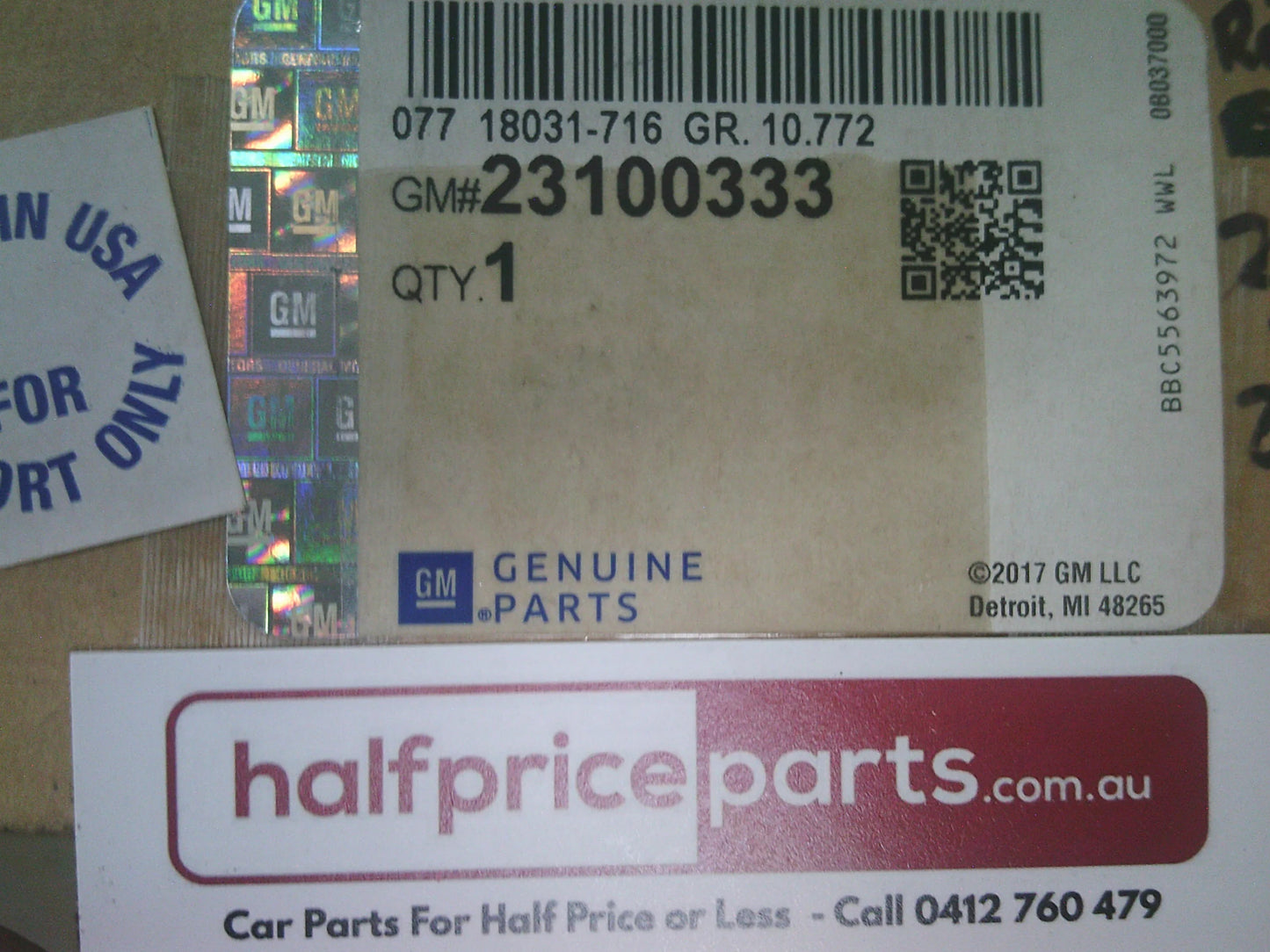 Holden Acadia Genuine Left Hand Rear Exterior Applique New Part
