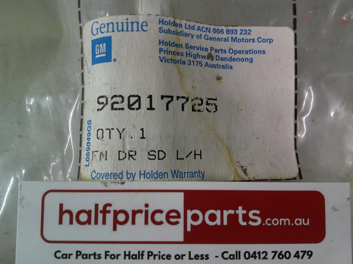 Holden JB/JE SL-E/SL-X Camira Sedan Genuine Tail Lamp Left Hand Upper Chrome Molding New Part