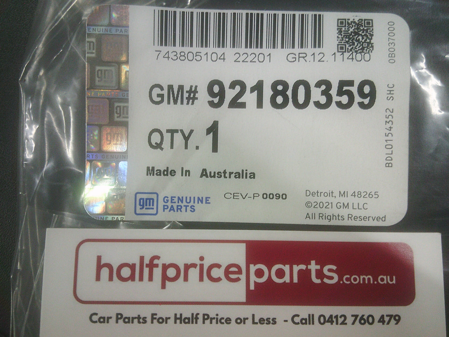Holden VE/VF Commodore Genuine SS Rear Door Emblem New Part