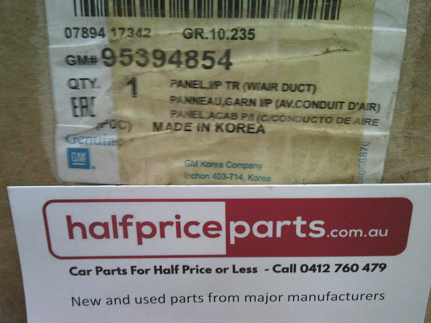 Holden CG Captiva Genuine Front Dash Top Assembly New Part