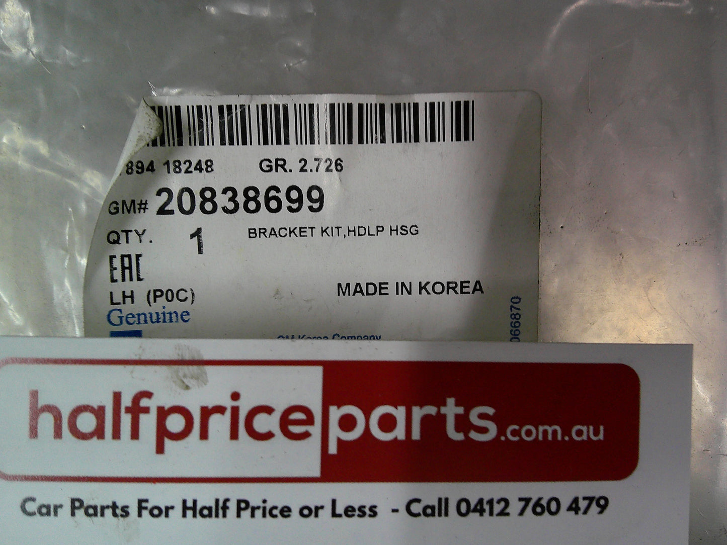 Holden CG Captiva Genuine Left Hand Front Headlight Bracket Kit New Part