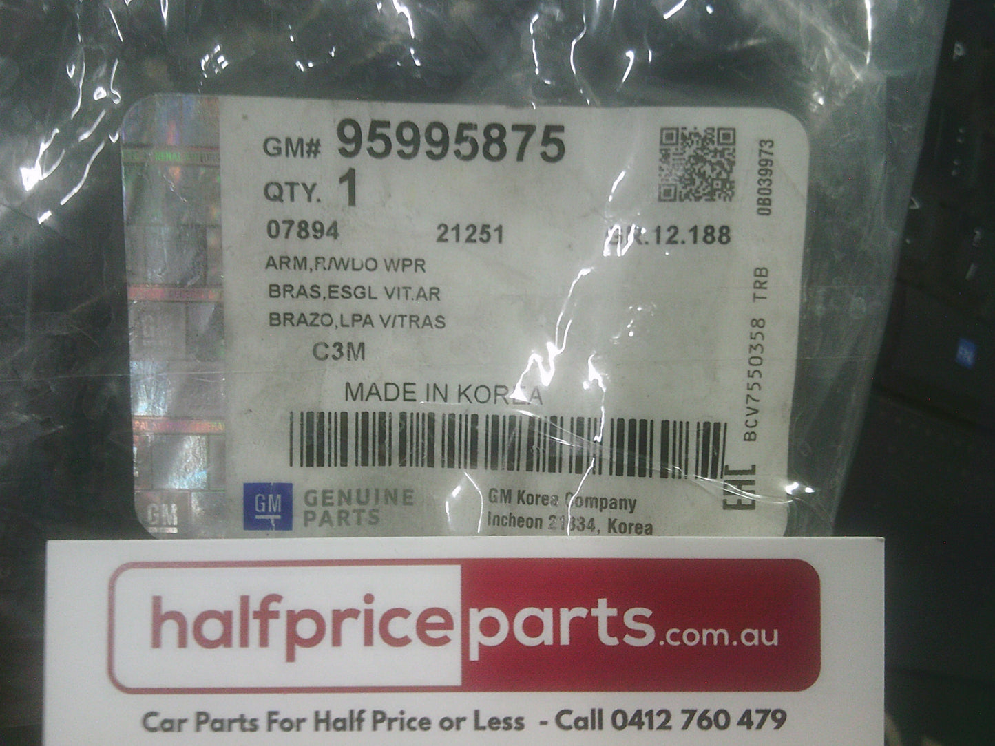 Holden Barina Spark Genuine Rear Wiper Arm New Part