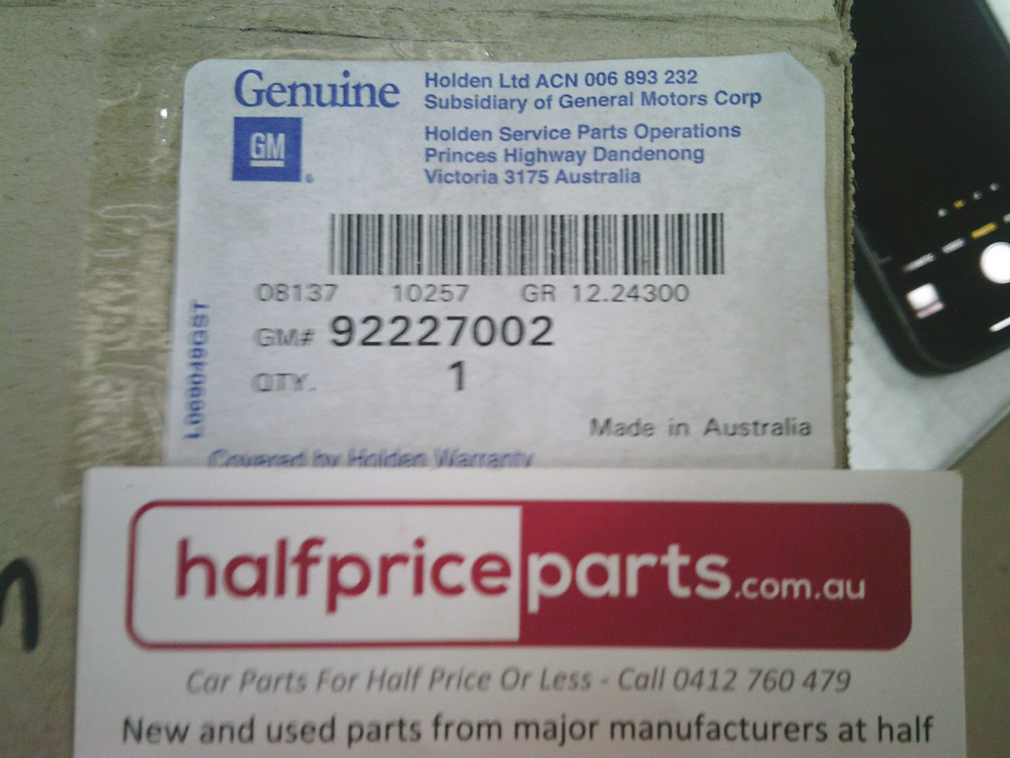 Holden VE/VF Commodore 3.6ltr V6 Engine Genuine Brake Vacuum Pump New Part