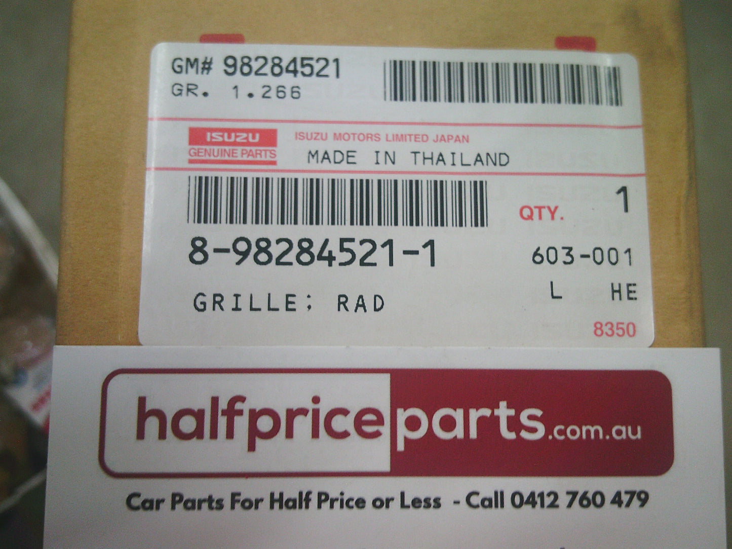 Isuzu D-Max Genuine Upper Chrome Radiator Grille Assembly New Part