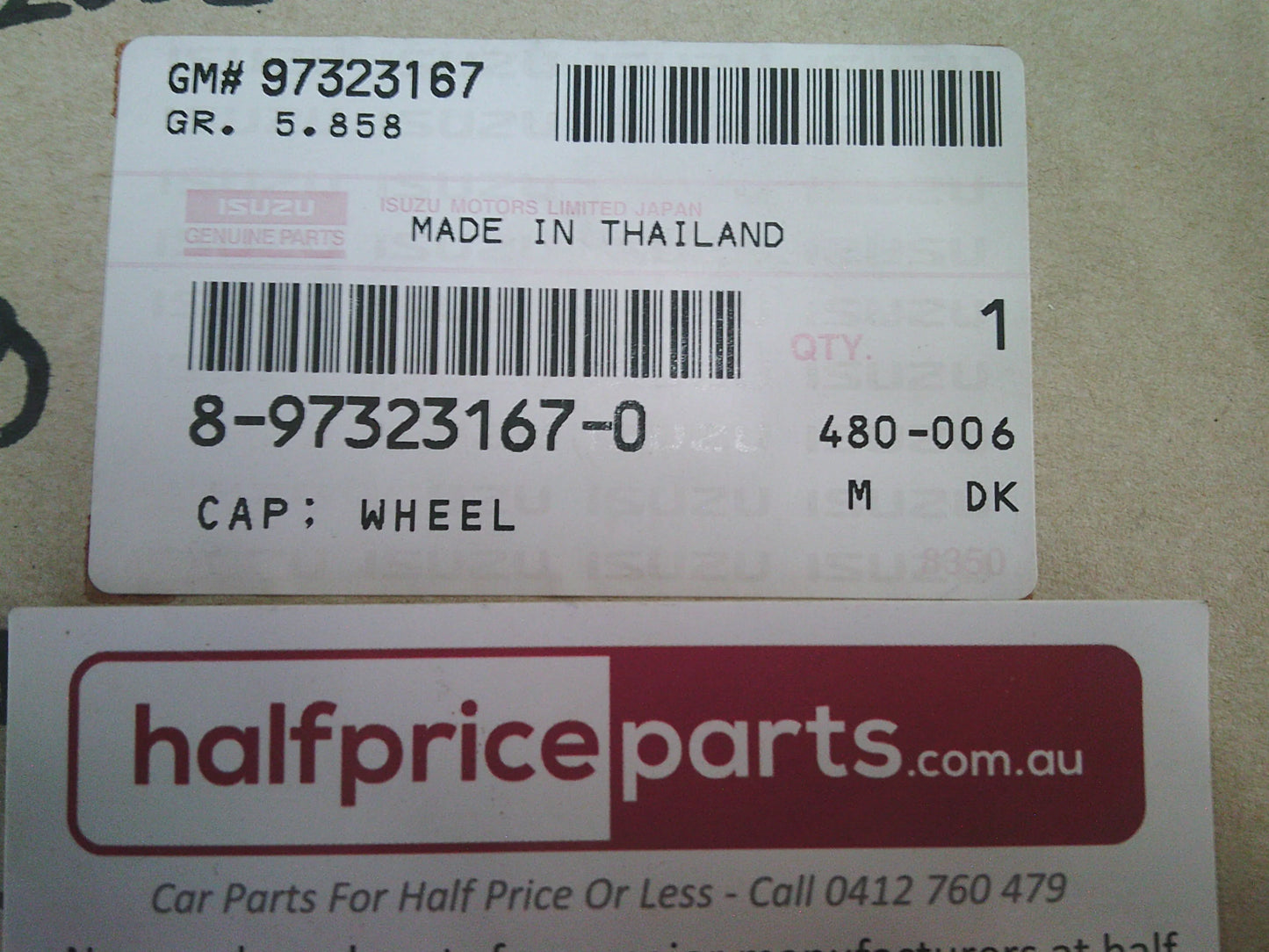 Holden RA Rodeo Genuine Steel Wheel Cap New Part