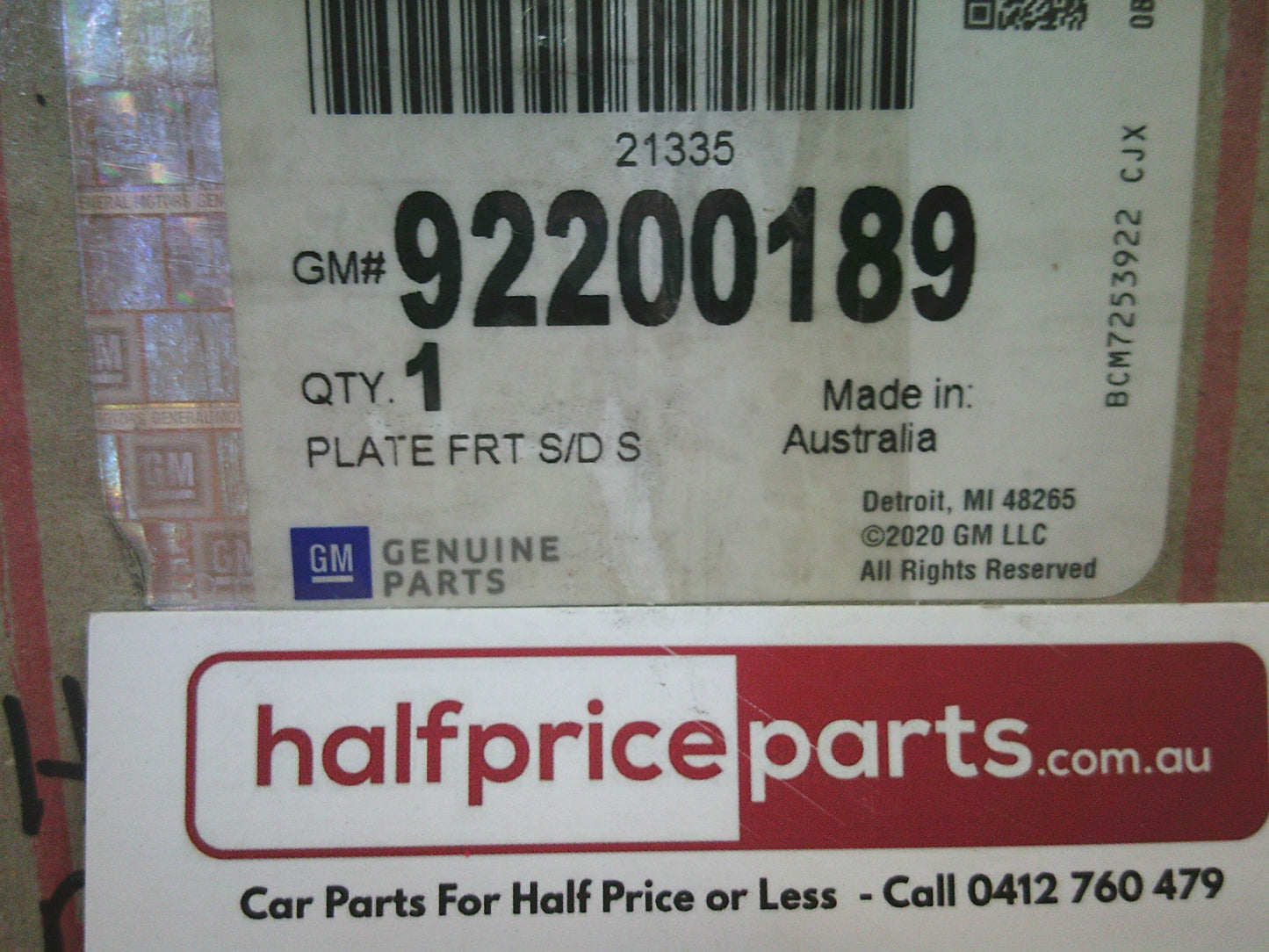 Holden Caprice Genuine Right Hand Front Sill Plate Trim - New Part