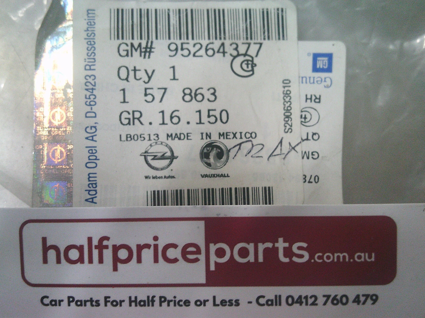 Holden TJ Trax Genuine Right Hand Front Door Weatherstrip Seal New Part