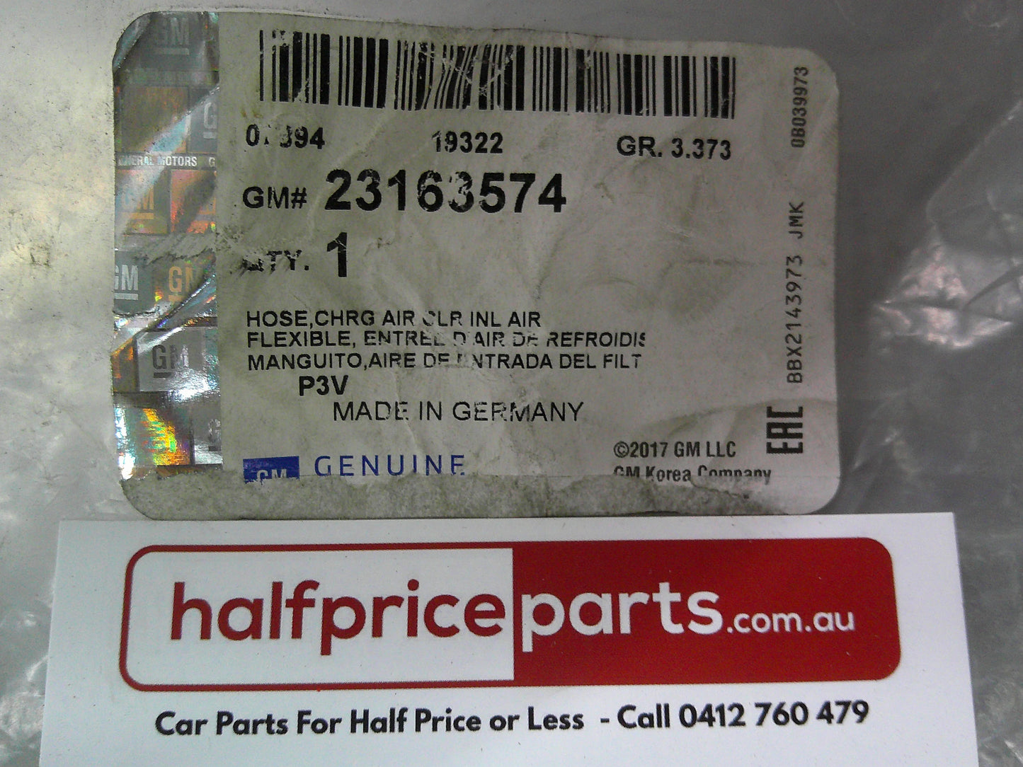 Holden Insignia/Malabu Genuine 2.0 litre Diesel Turbo Intercooler Hose New Part