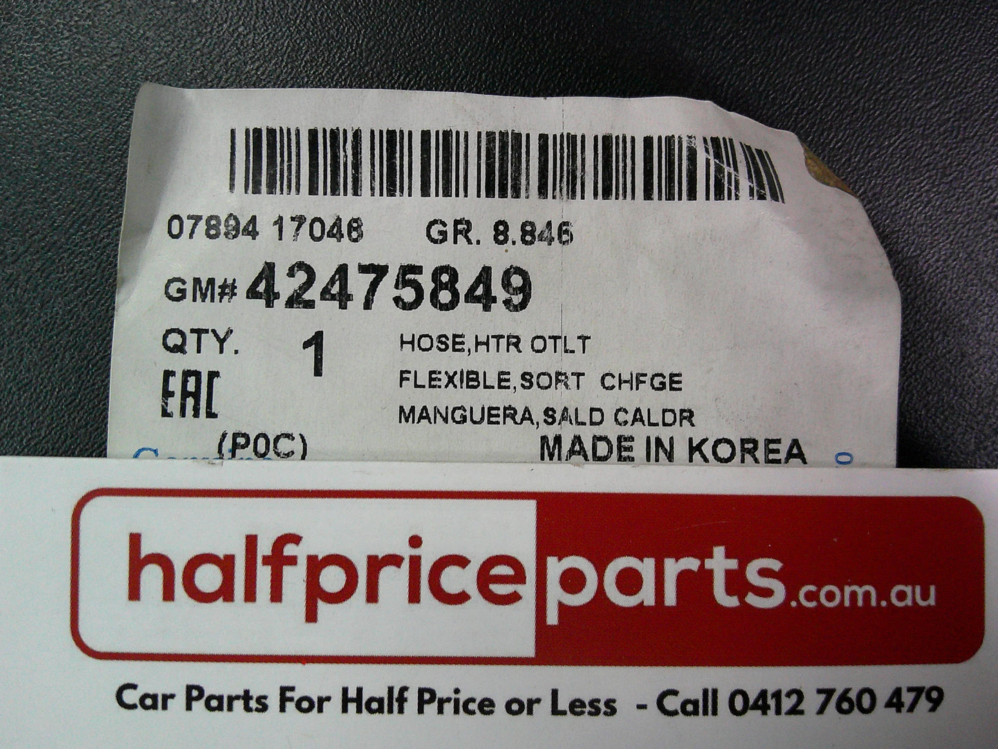 Holden Captiva CG7 2.2ltr Diesel Genuine Heater Hose New Part