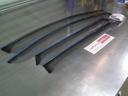 Nissan Qashqai J11 Genuine Slim Line Weather Shields Set Of 4 With Fitting Kit New Part